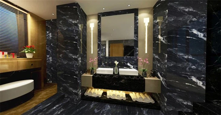 Marble Tile Wall Bathroom